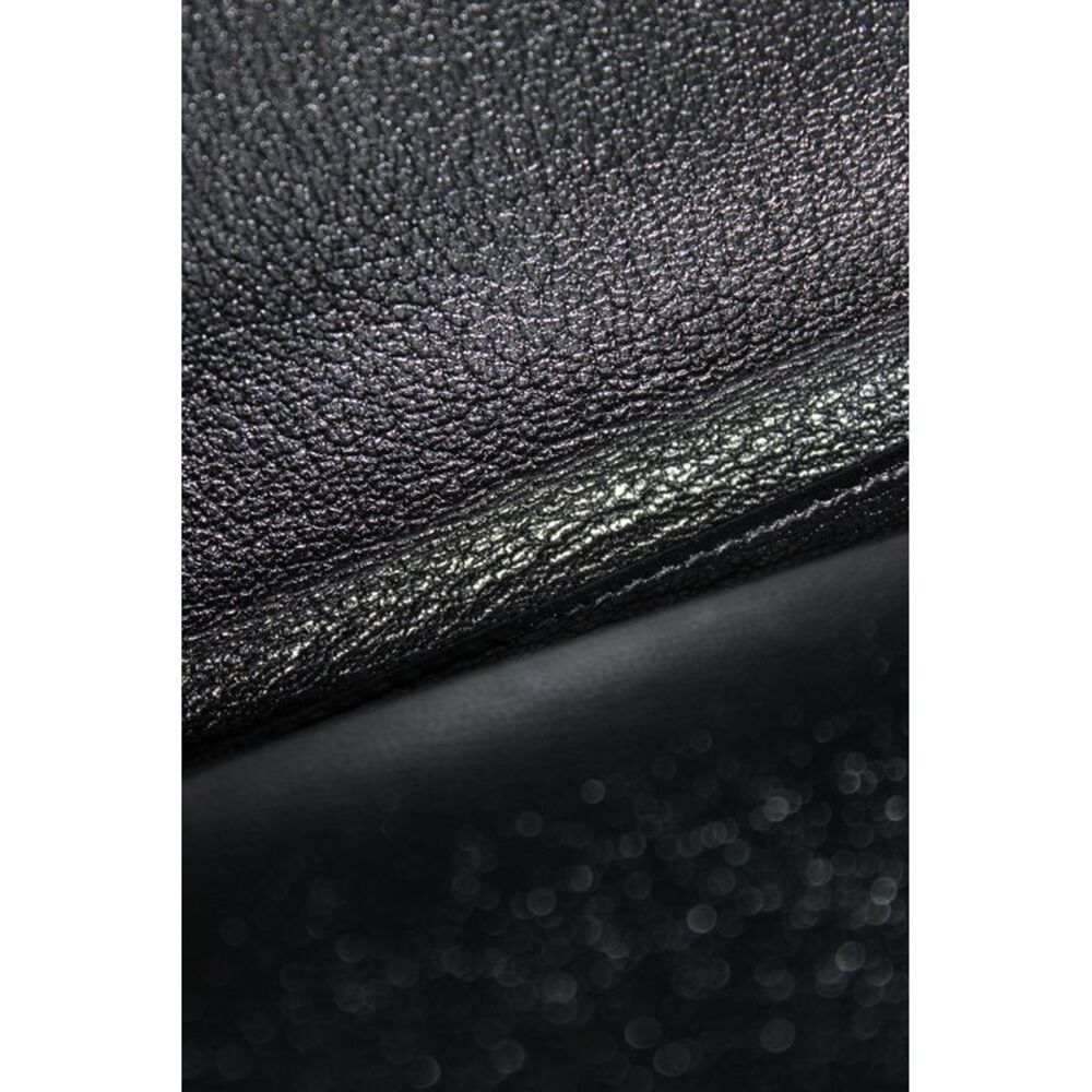 Hermes Womens Printed Kelly 35 Gold Tone Hardware Leather Handbag Black - Picture 7 of 8
